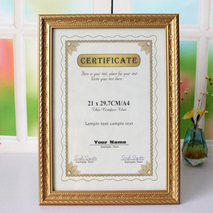 Ps Fotolijst A3 <span class=keywords><strong>A4</strong></span> Certificaat Frame Speciale Momenten Fotolijsten Voor Groothandel Met Gouden Bekleding - Product Image 4