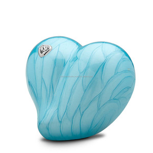 ดาวหัวใจที่สง่างามและลายที่ระลึกโกศในแบบฉบับที่เป็นของแข็งโกศทองเหลืองสำหรับเถ้ามนุษย์ - Product Image 6