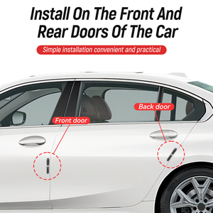 4 pièces de protection de bord de porte de voiture <span class=keywords><strong>en</strong></span> métal à texture fibre de carbone, anti-collision, anti-rayures - Product Image 2