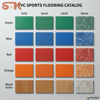 Piso Deportivo Profesional de PVC para Interiores, Antideslizante, Resistente al Desgaste, con Absorción de Impactos de 4.5 mm, para Baloncesto, Bádminton y Gimnasio