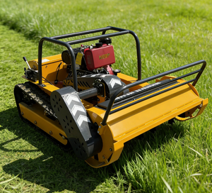 เครื่องตัดหญ้าแบบรถถังสำหรับทุกสภาพพื้นผิว ควบคุมระยะไกล อัตโนมัติ สำหรับงานอุตสาหกรรม ความกว้างการตัด 800 มม. พร้อมสายพานตีนตะขาบ - Product Image 4