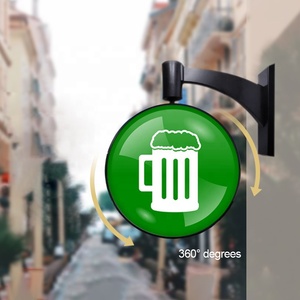 Tùy chỉnh xoay LED quảng cáo đăng trong nhà/ngoài trời khung nhôm hộp đèn Acrylic chiếu sáng 12V thép điện trang trí - Product Image 2