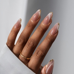 Uñas Postizas de Gel Suave al por Mayor, Uñas Artificiales con Pegamento, Diseño de Lujo, Almendradas, Ojo de Gato, Uñas Postizas Hechas a Mano Personalizadas - Product Image 1