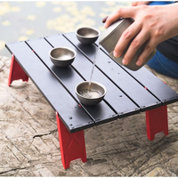 Table pliante compacte en aluminium - Design moderne, écologique, durable, légère, portable, gain de place, 2 places, camping, extérieur