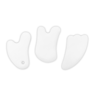 Nouvel arrivage d'outil de massage facial en céramique Gua Sha avec logo personnalisé en vrac pour les soins du visage, des yeux, du cou et du corps - Product Image 2