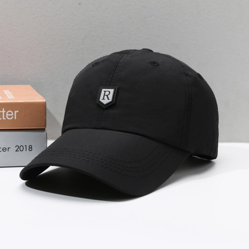 Black leather label r