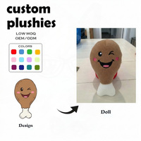 Fabricant de jouets en peluche personnalisés : Poulet de dessin animé clignotant avec estampage doré, doublure en maille, design sur mesure pour anniversaire