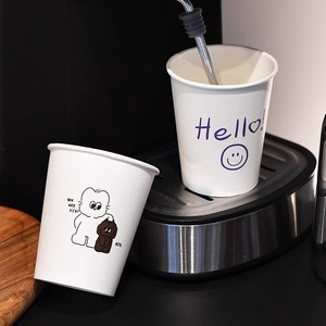 Gobelets en papier jetables 250 ml, biodégradables, pour boissons chaudes, pour la maison, le bureau, les pique-niques - Product Image 3