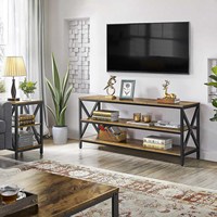 Meuble TV industriel 55 "meuble TV pour salon centre de divertissement table console TV avec cadre en métal