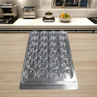 Blister en plastique transparent jetable de qualité alimentaire 24 séparateurs Plateau pour truffes Emballage blister en chocolat