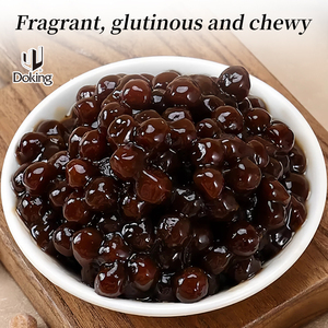 Nhà máy Doking bán buôn OEM nguyên liệu trà sữa trân châu chất lượng cao, nguyên liệu đặc biệt làm trà sữa, trân châu đường nâu dai - Product Image 5