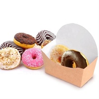 Boîtes d'emballage de gâteaux simples en carton blanc boîte en papier d'emballage de beignets de taille mini avec fenêtre transparente