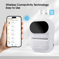 HZTZ Impresora Térmica de Etiquetas de Códigos de Barras Mini de Alta Calidad para Uso en el Hogar y la Oficina, Compatible con Android/iOS, Impresora de Recibos y Etiquetas