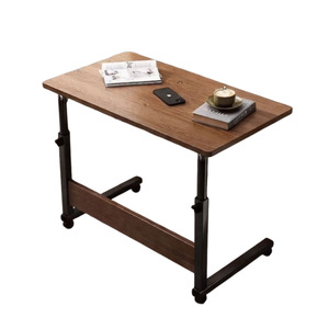 <span class=keywords><strong>Bureau</strong></span> d'ordinateur <span class=keywords><strong>pliable</strong></span> en bois réglable en hauteur pour la maison, avec rangement, table d'appoint portable pour ordinateur portable, <span class=keywords><strong>roulettes</strong></span> mobiles - Product Image 4