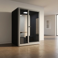 UNIBOOTH Cabine de studio insonorisée 30 dB, ignifuge ISO 23351, à montage rapide, pour hôpitaux et centres médicaux (vente en gros)