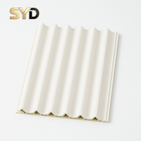 Panneau mural intérieur en WPC, composite bois-plastique ignifuge, texture bois 3D rainurée, décorations en bois, utilisation en bureau, facile à poser