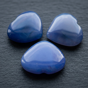 Pierre précieuse en sodalite naturelle en forme de cœur, multicolore, taille 25-35 mm, cristaux à effet étoilé et pierre d'agate Crystalexport.com - Product Image 3