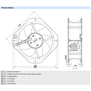 พัดลมแกน ebmpapst รุ่น W2D200-HH04-07 ขนาด 200 มม. 52 วัตต์ 400 โวลต์ AC พัดลมไฟฟ้า พัดลมปรับอากาศ พัดลมระบายความร้อนแบบแกน พัดลมสำหรับเครื่องทำความเย็น - Product Image 3