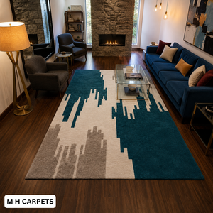 Tapis en laine fait main, tufté à la main, de luxe, moderne, pour hôtel, salon, décoration de sol de maison - Product Image 6
