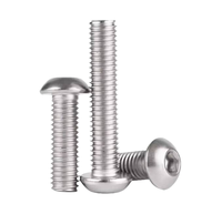 Baut Sekrup Kepala Datar, Kepala Tombol, dan Kepala Hex Socket dari Baja Karbon dan Baja Anti Karat Metrik Ukuran M3, M4, M6 x 45mm