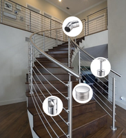 Balustrade en acier inoxydable 304 316 très vendue pour escaliers et balcons commerciaux et résidentiels