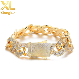 Chaîne cubaine Hip Hop 12MM en zircon, collier pour homme, bijoux de luxe, plaqué or 18 carats, personnalisable - Product Image 6
