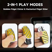 Slider anti-stress en acier inoxydable pour hommes - Jouet de bureau exécutif avec surface à bulles à presser pour soulager le stress (Argent) Fabriqué en Chine