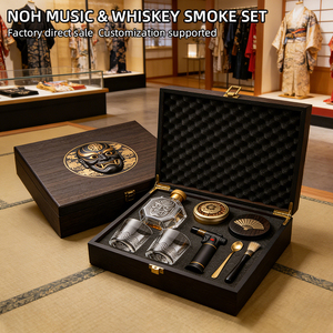Set de Whisky Ahumado OEM con Diseño Noh, Decantador y Vasos de Patrimonio Cultural Japonés, Ahumador con Antorcha para el Hogar, Bar, Club, Regalo, Directo de Fábrica - Product Image 2