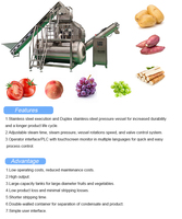 3 In 1 Aardappelschillen En Snijden Machine Tomaat En Zoete Aardappel Stoomschilmachine Met Kern Plc Componenten Motormotor