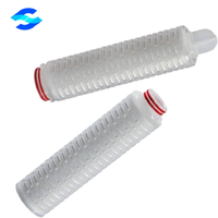 Support de couche PP 10 pouces 0.2 Um hydrophile PES Micro cartouche filtrante plissée Filtration finale pour le traitement de l'eau minérale