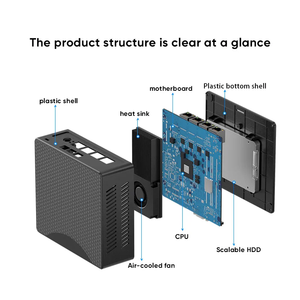 Mini PC Pare-feu Topton 4x2.5G LAN Intel <span class=keywords><strong>J5005</strong></span> <span class=keywords><strong>J4105</strong></span> N4100 4 Cœurs Ordinateur NAS MSATA+2.5 Pouces SATA PfSense Proxmox Serveur Domestique - Product Image 3