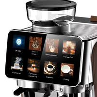 Cafetera Espresso Eléctrica Profesional de 20 Bares con Molinillo Incorporado, Pantalla Táctil Inteligente Programable y Vapor Ajustable