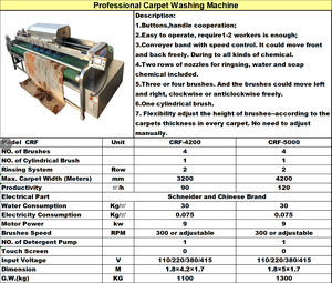 Machine à laver les tapis industrielle, largeur 4200 mm, vitesse réglable, pour blanchisserie d'hôtel, atelier - Product Image 6