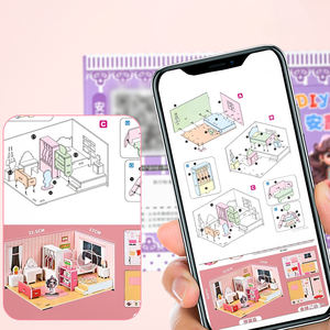 卸売<span class=keywords><strong>DIY</strong></span> 3Dパズル紙寝室ハウススタイル子供のための教育玩具 - Product Image 3