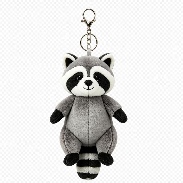 Mini Raccoon Plush Toy Keychain Custom Logo School Bag Charm Wholesale