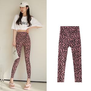 Nouveaux Leggings de Yoga Sans Couture à Imprimé Léopard Populaire, Légers, Taille Élastique, Effet Push-Up, Compression Fitness, Longueur 7/8 pour Femme - Product Image 3