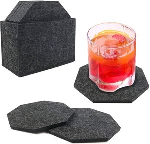 Posavasos de cartón de fieltro RPET personalizados - Product Image 5