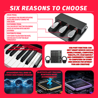 KERID Digital Piano 88 Key Professional Electronic Piano Keyboard Musical Keyboard Acoustic Portable Electric Piano for Beginner