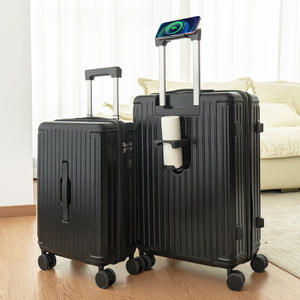 Maleta de Mano Yongsheng 2024 de 20 y 24 Pulgadas, Equipaje de PC con Ruedas Universales, Cierre de Cremallera, Bolsa de Viaje Unisex con Diseño de Rayas - Product Image 1