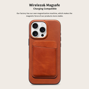 Étui de téléphone <span class=keywords><strong>en</strong></span> <span class=keywords><strong>cuir</strong></span> huilé personnalisé <span class=keywords><strong>avec</strong></span> moule privé, style vintage, aimant, étui de téléphone <span class=keywords><strong>en</strong></span> <span class=keywords><strong>cuir</strong></span> pour iPhone - Product Image 5