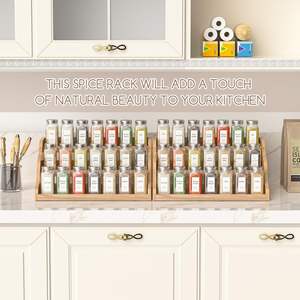 <span class=keywords><strong>Étagère</strong></span> <span class=keywords><strong>à</strong></span> <span class=keywords><strong>épices</strong></span> en bambou, organisateur d'assaisonnements en bois massif, support de rangement pour condiments en bambou, armoire de comptoir <span class=keywords><strong>à</strong></span> 3 niveaux - Product Image 3