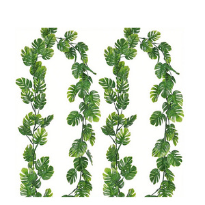 Planta <span class=keywords><strong>Artificial</strong></span> de Hoja de Monstera, Planta Verde para Colgar en la Pared, Decoración Interior para Sala de Estar, Planta Colgante de Hiedra, Hoja de Sauce - Product Image 1