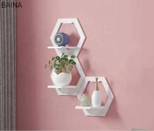 Soporte de pared para macetas, expositor de pared para mesita de noche, soporte para macetas montado en la pared, decoración para el fondo del televisor, decoración para la habitación - Product Image 2