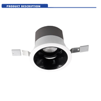 Spot LED encastré PHILIPS RS039B anti-éblouissement, fin, en métal, CRI90 0-25 °   Downlight intérieur réglable 80lm/W pour maison et hôtel