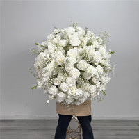 Boule de fleurs artificielle DKB Factory Direct, rose orange, 40 cm, centre de table pour décoration de mariage