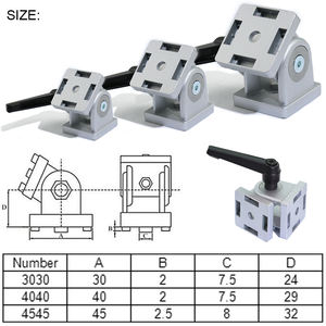 Profilé d'extrusion d'aluminium série 40 en alliage <span class=keywords><strong>de</strong></span> zinc moulé sous pression Connecteur <span class=keywords><strong>de</strong></span> joint pivotant flexible Poignée <span class=keywords><strong>de</strong></span> charnière d'angle Support triangulaire - Product Image 3