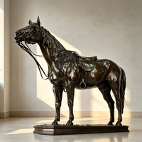 Sculpture réaliste de cheval en bronze pour galerie intérieure, statue en bronze