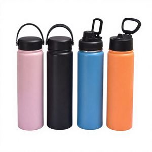 Foreign Trade 304 Stainless Steel Vacuum Portable <b>Cup</b> American-Style Wide-Mouth Sports Water Bottle Outdoor Handle Spray-Painted - Product Image 1