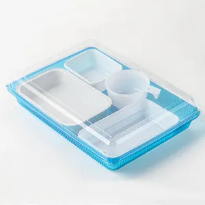 Einweg-Inflight-Lebensmittel-Serviert abletts Airline Plastic Meal Box