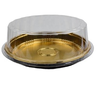 Vente en gros de boîtes à sushi jetables en plastique doré, barquettes d'emballage alimentaire à emporter avec couvercle transparent, épaisseur 1 mm, matériau BOPS/PS